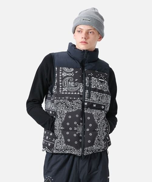 F.C.Real Bristol ダウンベスト ブラック DOWN VEST