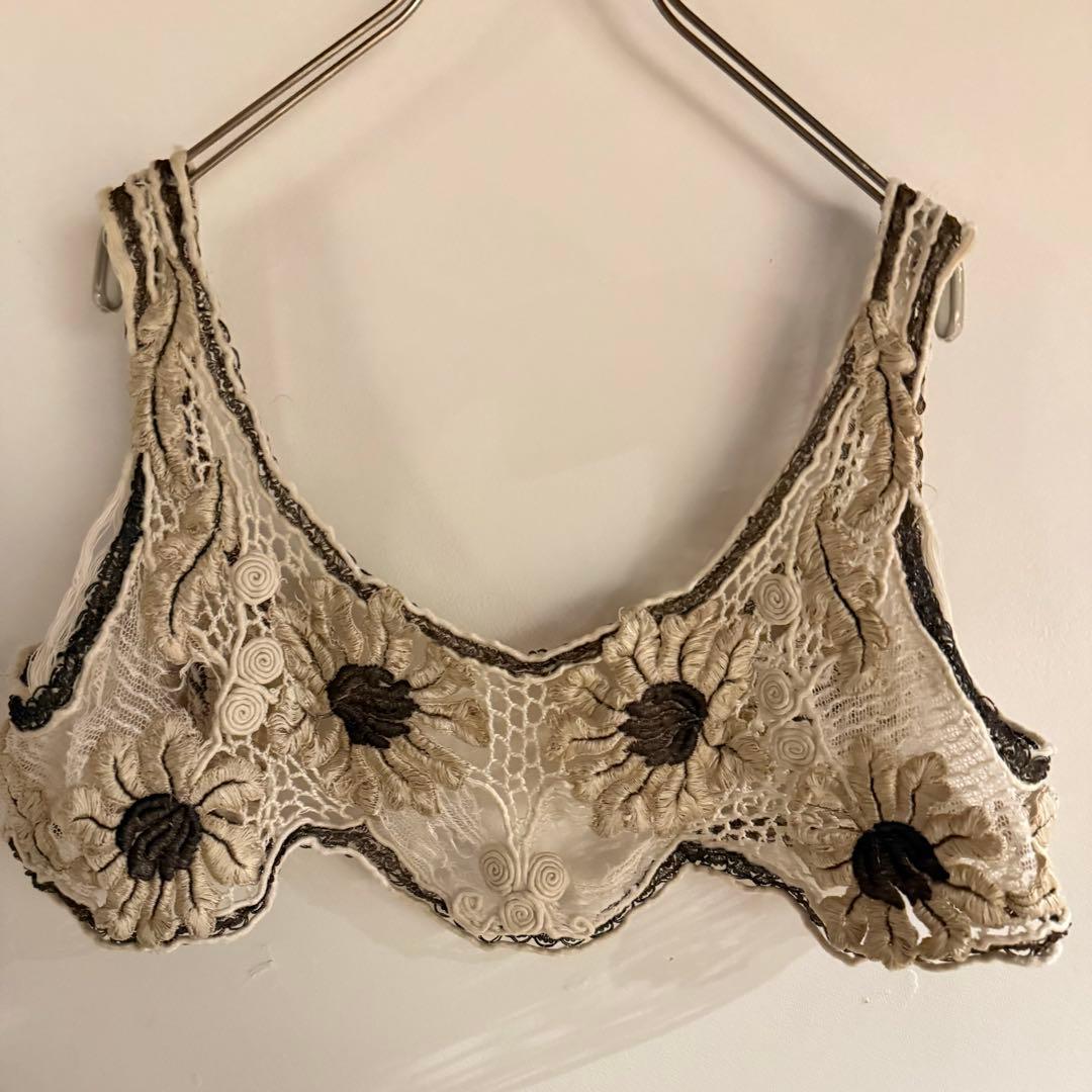 Vintage bustier ヨーロッパ古着 ヴィンテージ レース ビスチェ