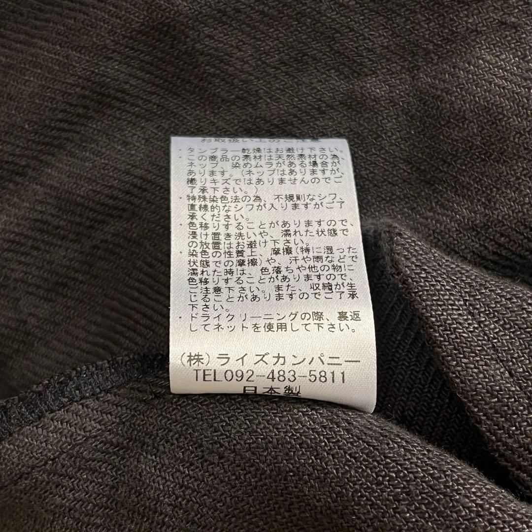 美品✨ナンバー18オハコ　リネン100 コート　チャコールグレー　羽織り