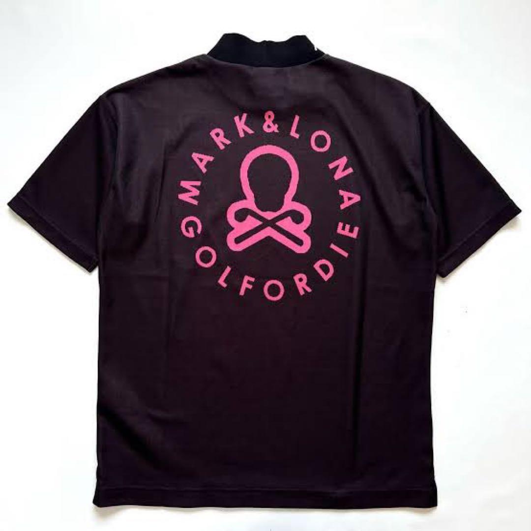 美品 ★ MARK&LONA モックネック 黒 シャツ マーク&ロナ 正規品