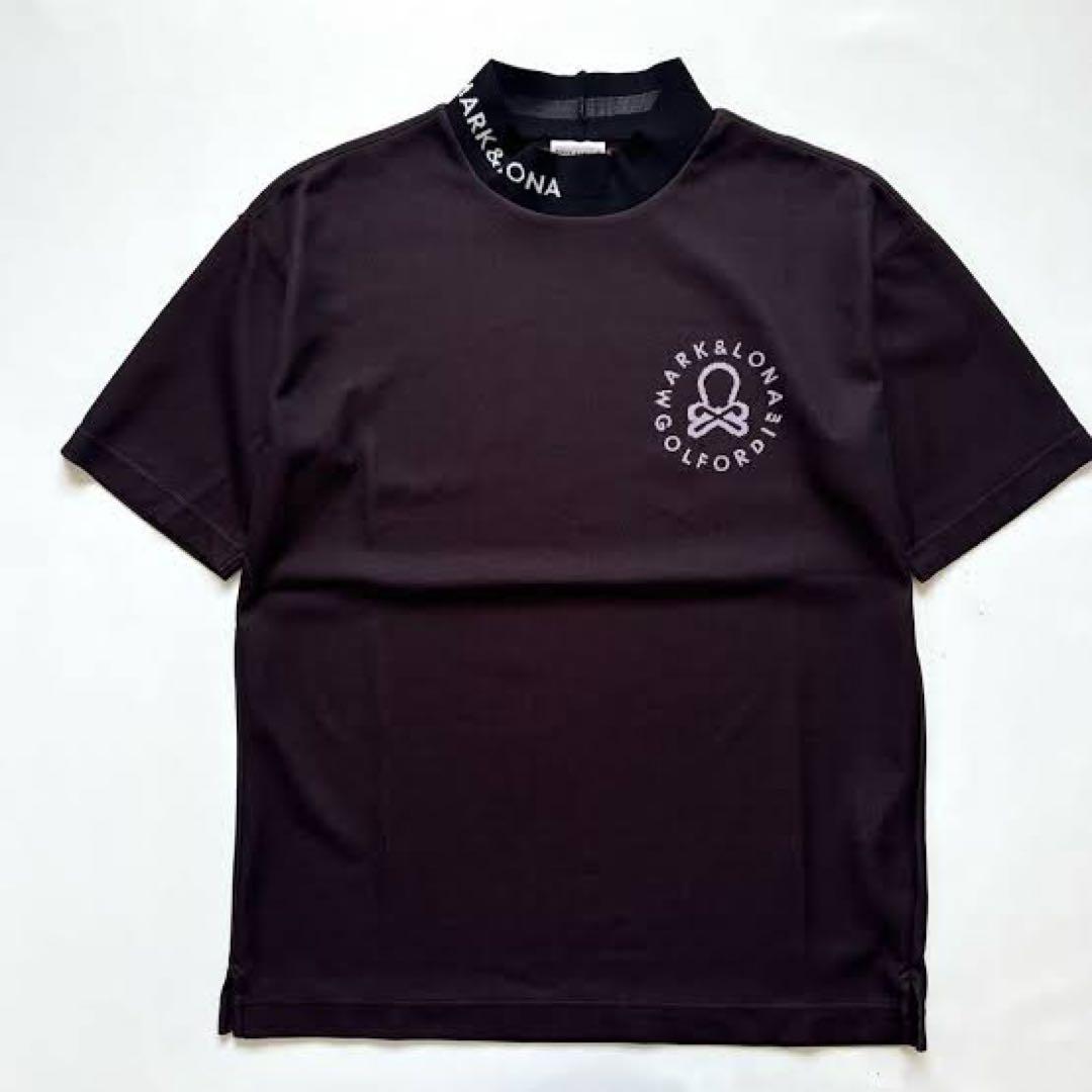 美品 ★ MARK&LONA モックネック 黒 シャツ マーク&ロナ 正規品