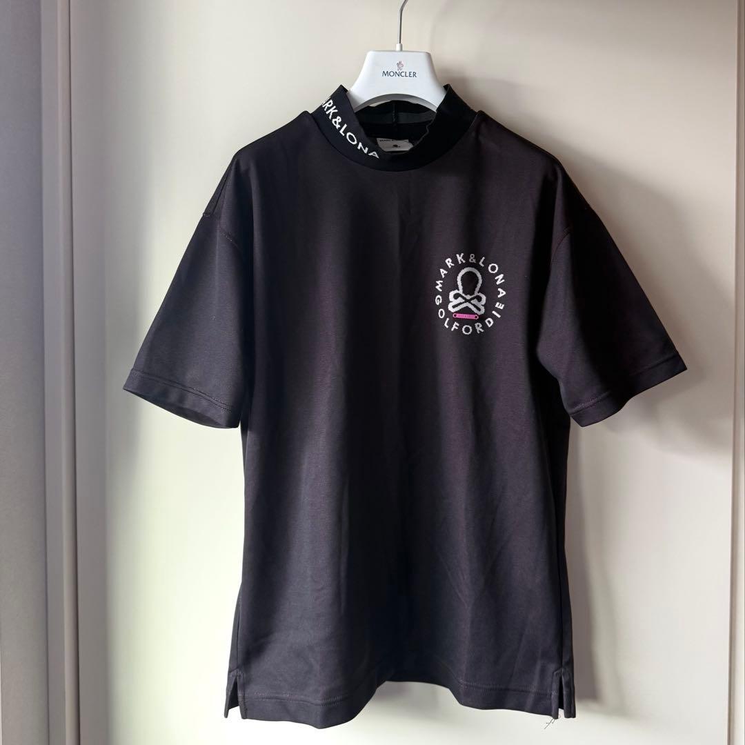 美品 ★ MARK&LONA モックネック 黒 シャツ マーク&ロナ 正規品