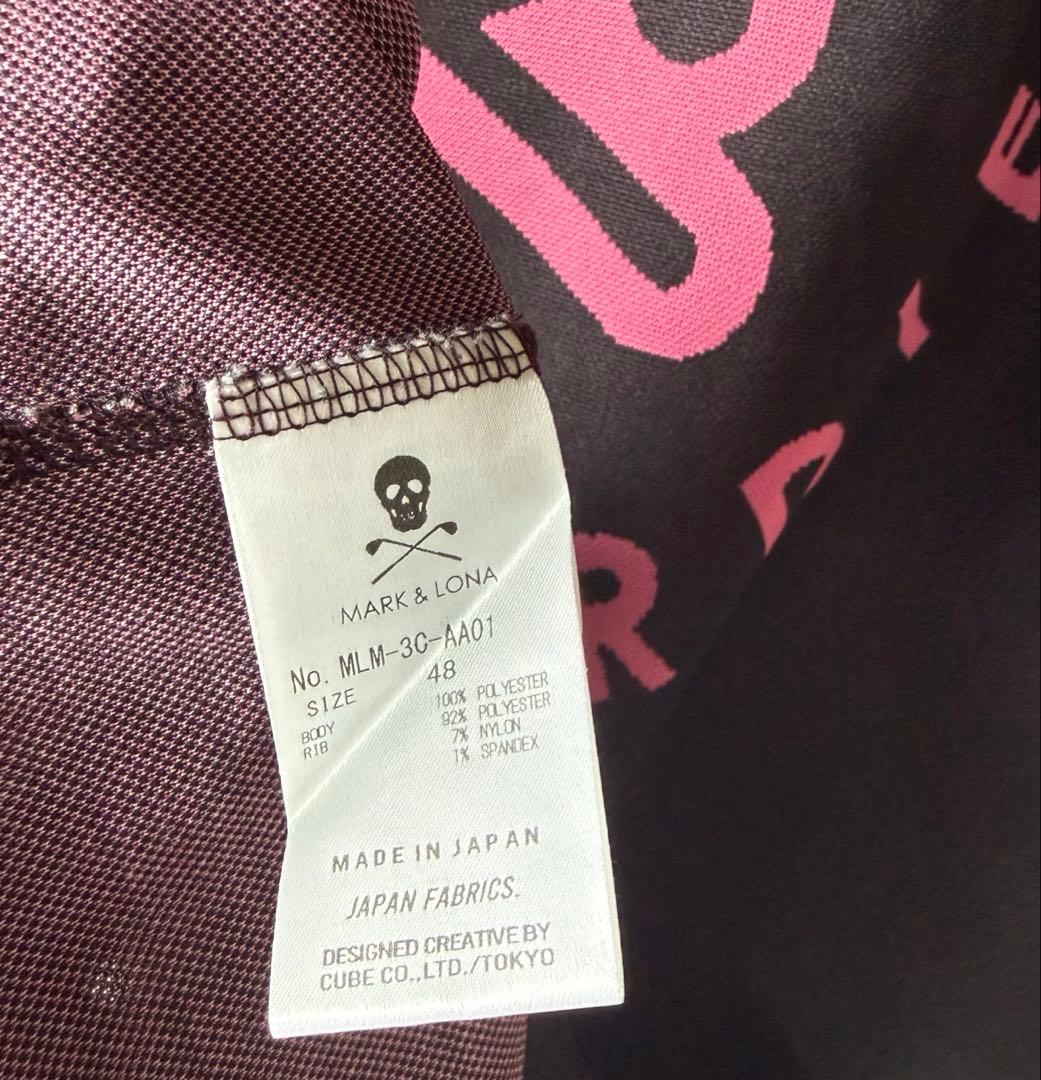 美品 ★ MARK&LONA モックネック 黒 シャツ マーク&ロナ 正規品
