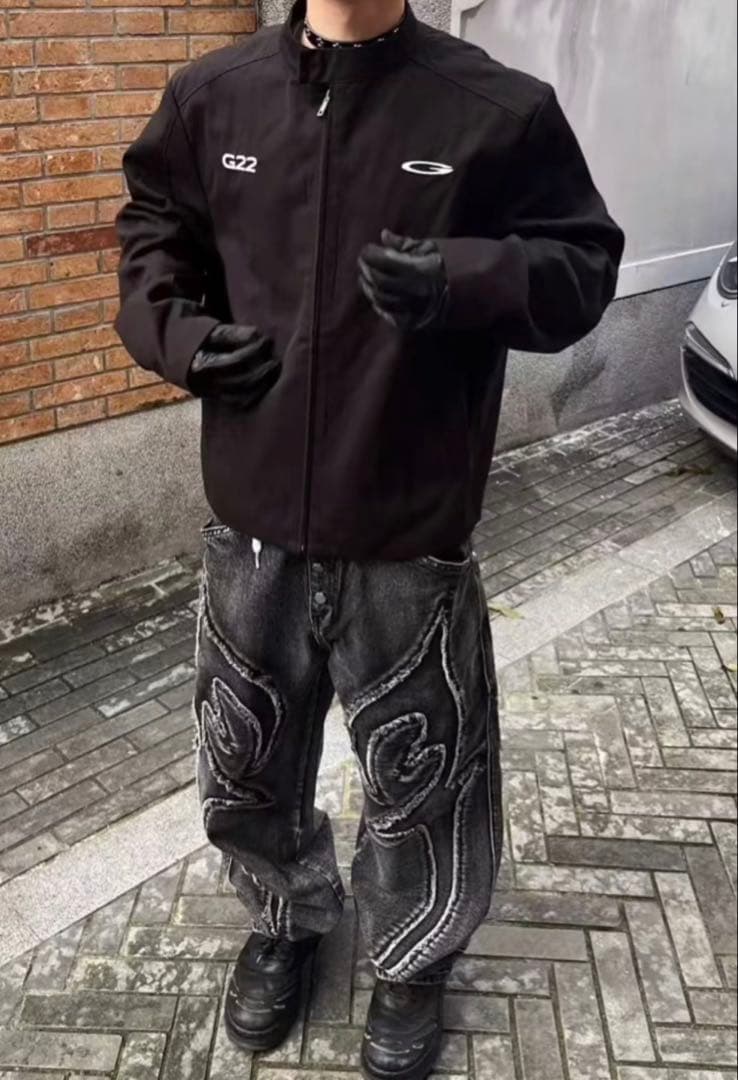 thug club サグクラブ トライバルデニムパンツ サイズ2 ブラック