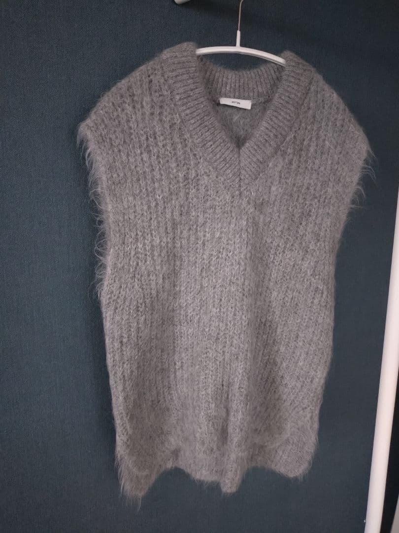 24AW エイトン ATON ALPACA FUR Vネックベスト