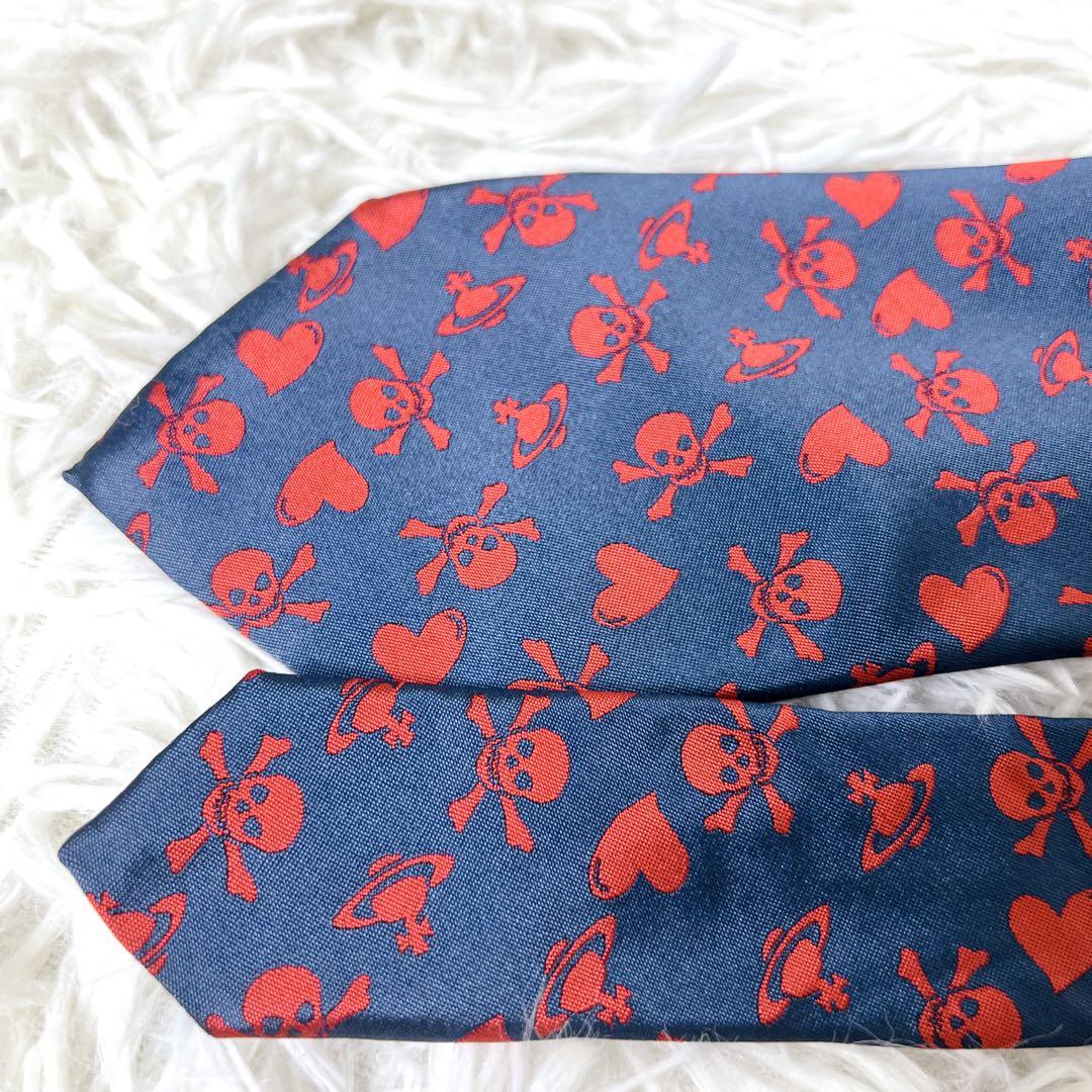 Vivienne Westwood ドクロ柄 ネクタイ イタリア製 オーブ