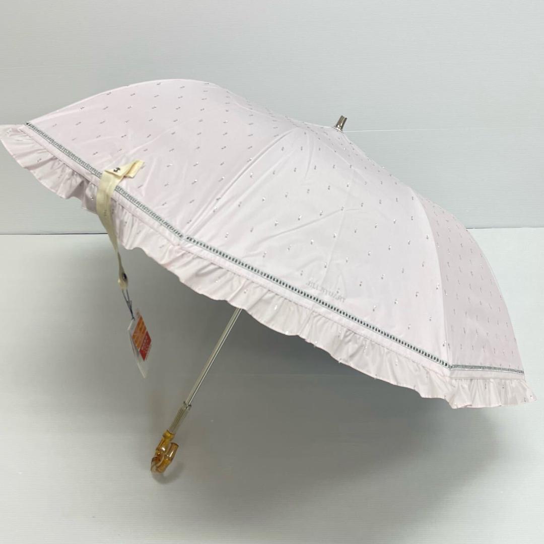 m*8様 新品52984ジルスチュアートライトピンク晴雨兼用折りたたみ日傘雨傘ハ