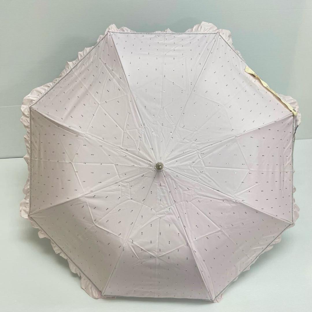m*8様 新品52984ジルスチュアートライトピンク晴雨兼用折りたたみ日傘雨傘ハ