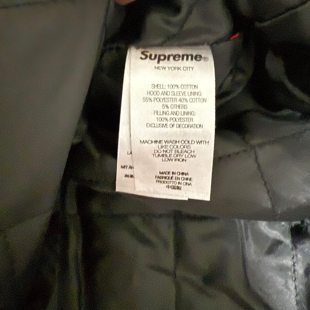 Supreme Fleece Hooded Denim Shirt ブラック M