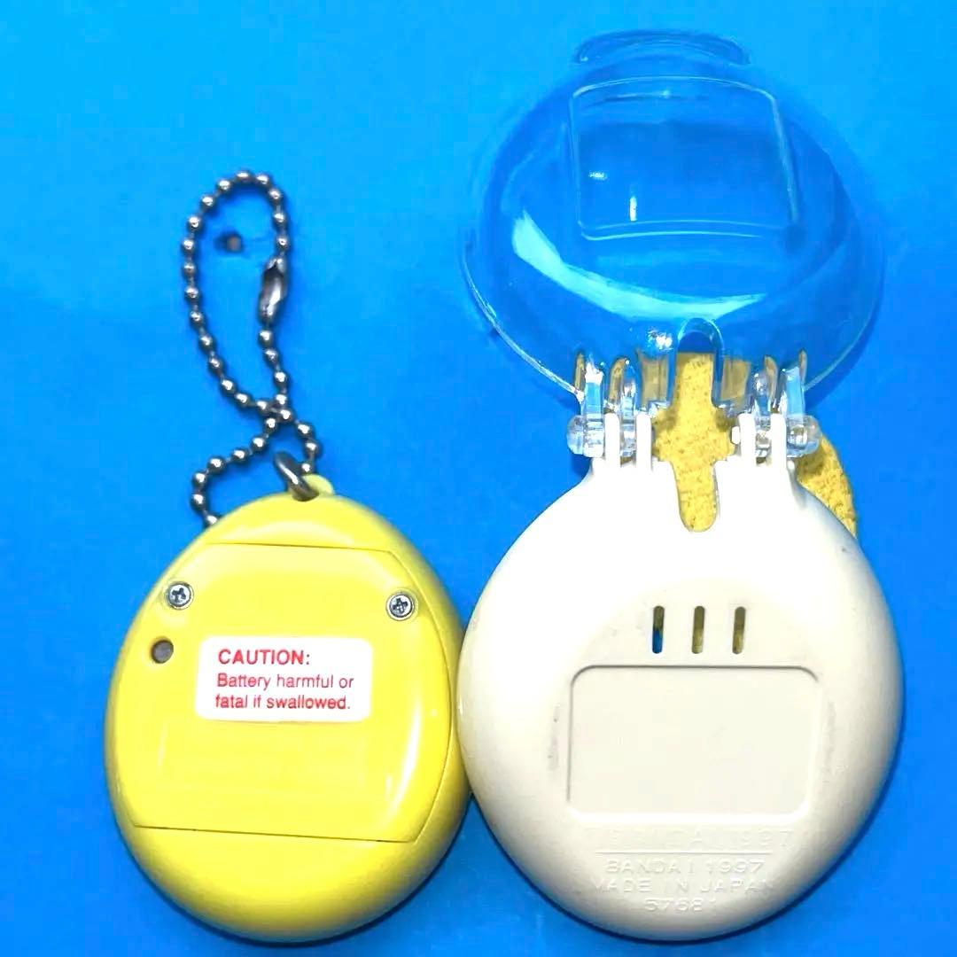 【美品】初代たまごっち (イエロー) 保護ケースと電池付き　動作確認済