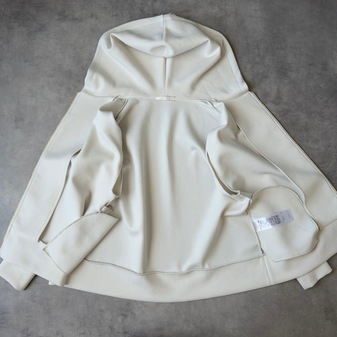 美品✨BEIGE ベイジ ダンボールニット ジップパーカー フーディー 4 L