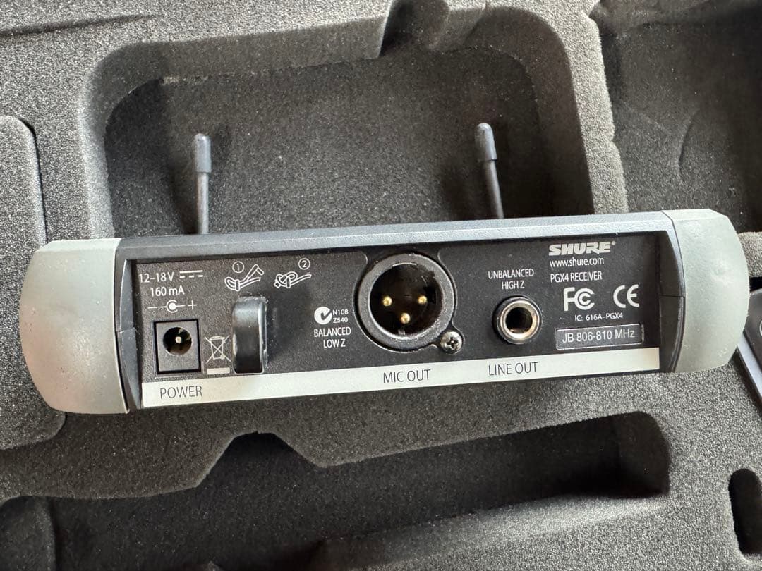 専用SHURE ワイヤレスシステム PGX2/BETA58A ボーカルマイク
