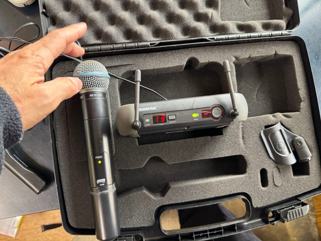 専用SHURE ワイヤレスシステム PGX2/BETA58A ボーカルマイク