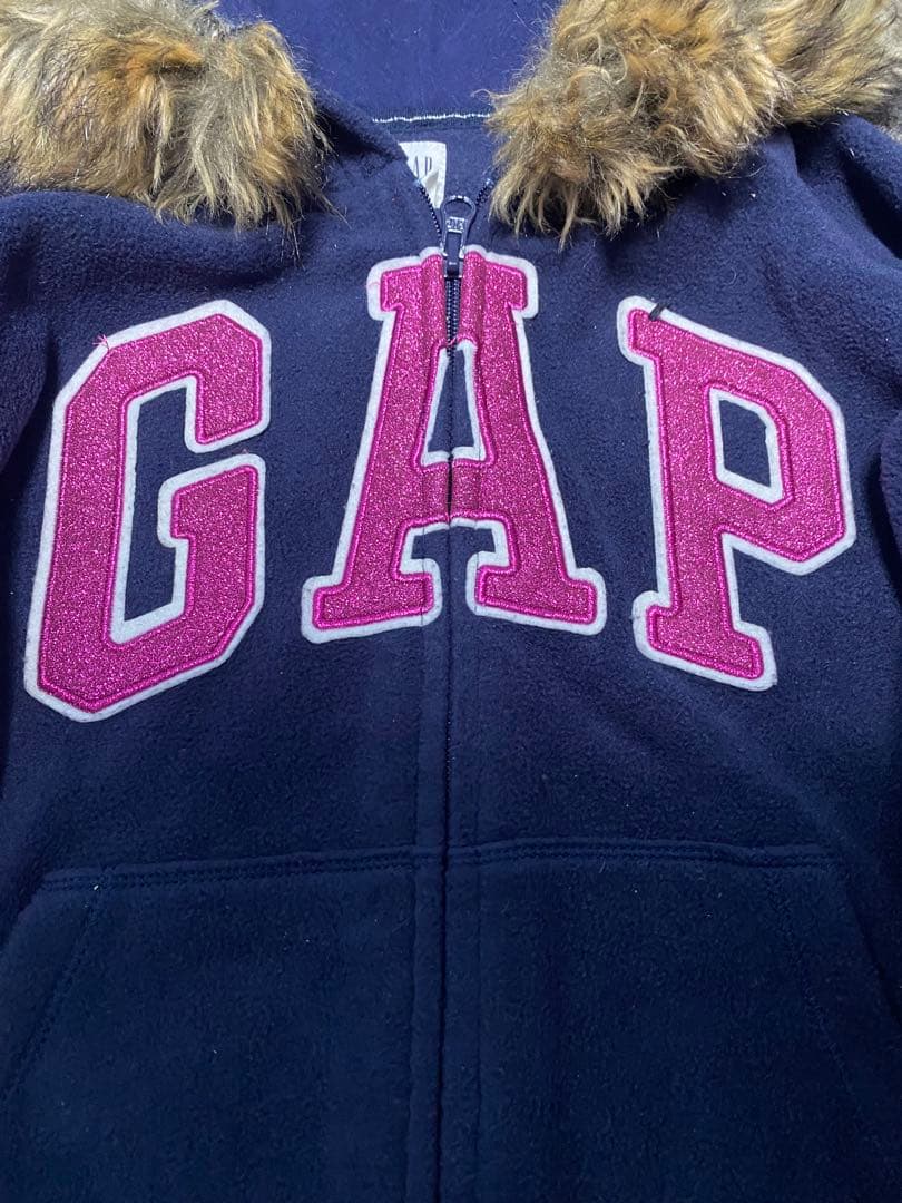 トップス 00s archive GAP fur zip hoodie Y2K
