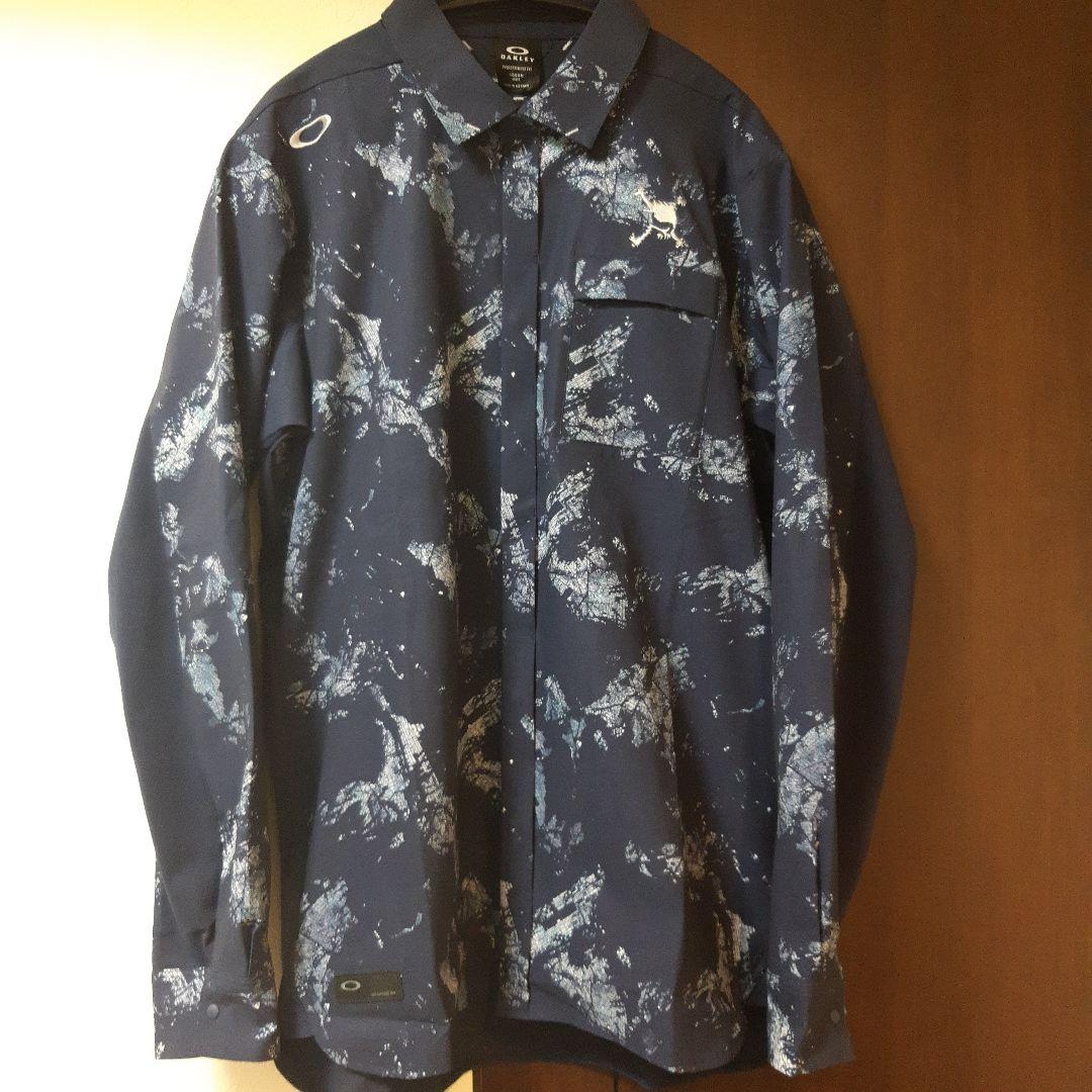 新品　オークリーゴルフ　メンズ　4WAYストレッチシャツ　スカルシリーズ　L