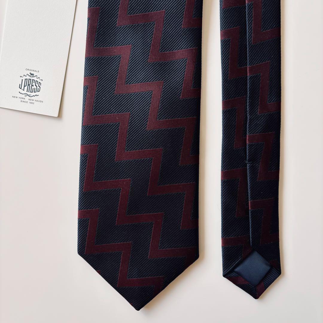 【新品】J.PRESS ジグザグ ネクタイ