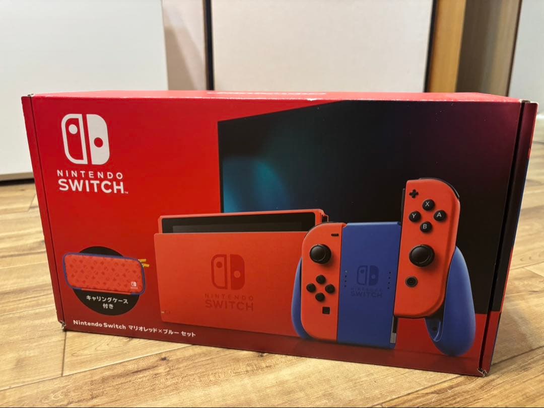 【美品】Nintendo Switch 本体 マリオレッド×ブルーセット
