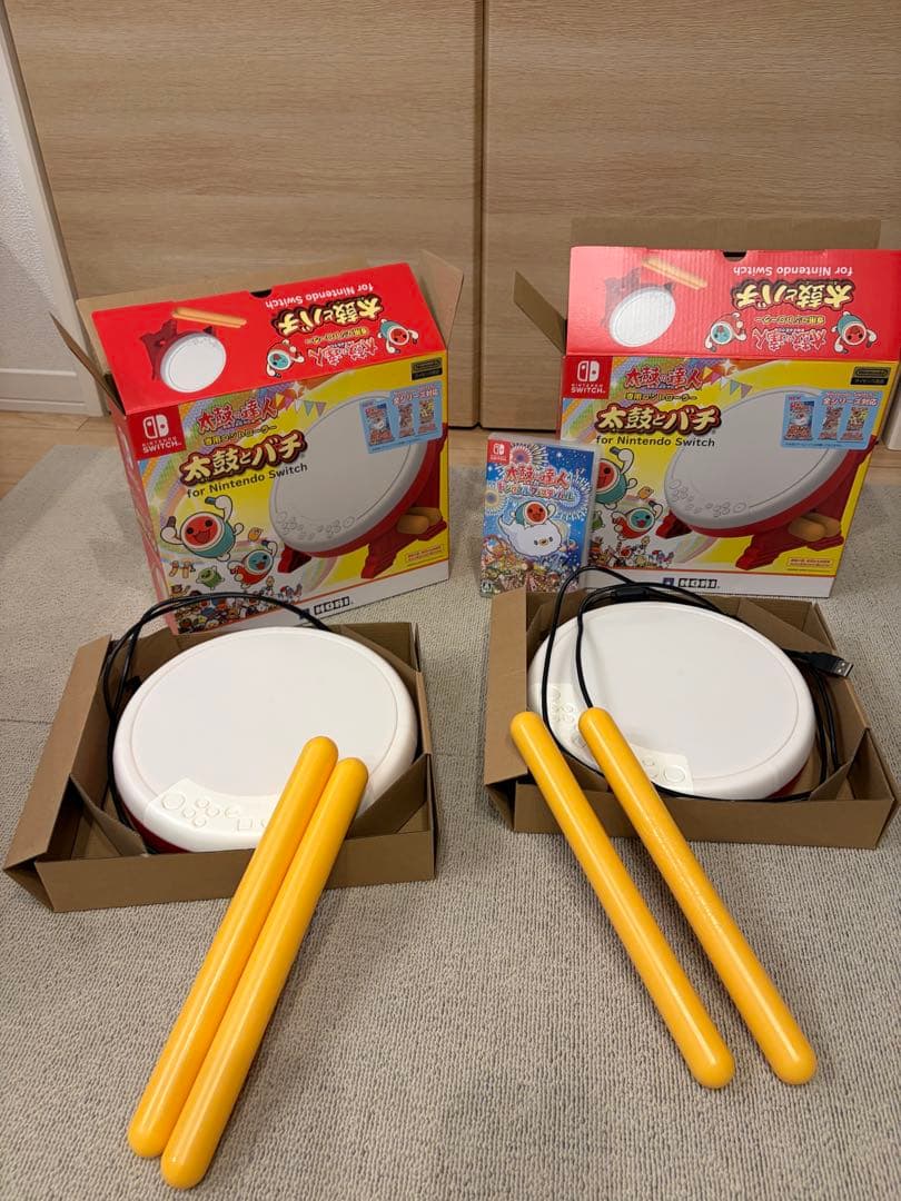 太鼓の達人 Nintendo Switch ソフト&太鼓とバチ二個セット