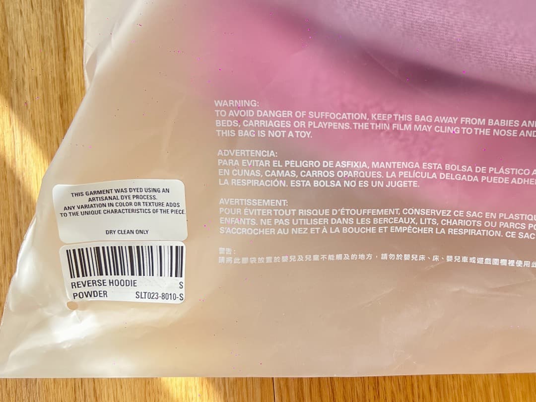 SKYLRK REVERSE HOODIE PINK サイズS