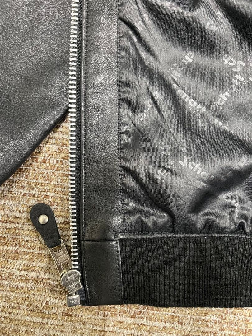 schott フード付きレザージャケット