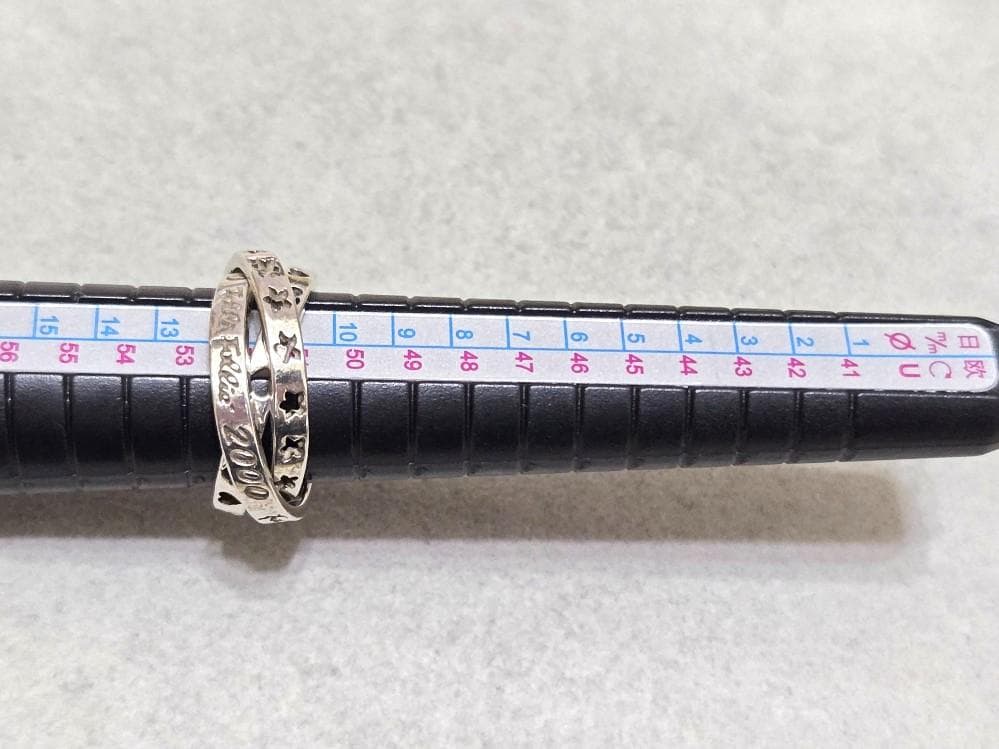 フォリフォリ　ミレニアム限定　SILVER925　3連リング　12号　43216