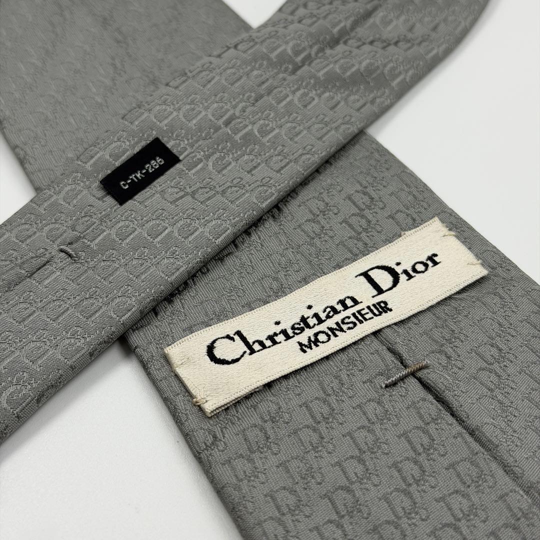 ✨️美品✨️ Christian Dior ネクタイ トロッター グレー ロゴ