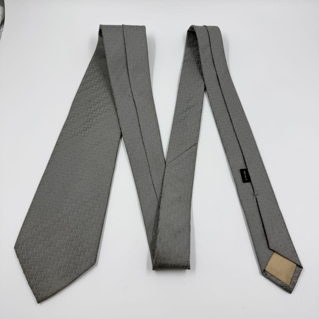 ✨️美品✨️ Christian Dior ネクタイ トロッター グレー ロゴ