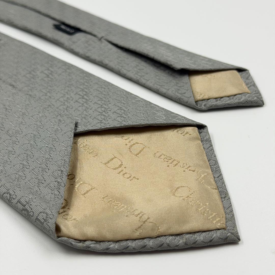 ✨️美品✨️ Christian Dior ネクタイ トロッター グレー ロゴ