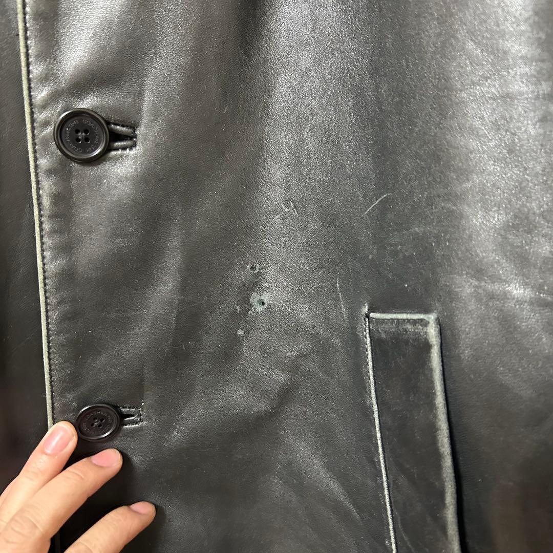 old coach カーコート レザージャケット black
