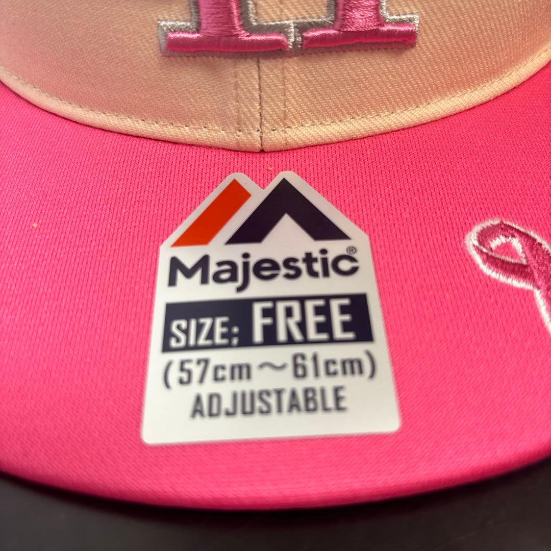 未使用新品☆ソフトバンクフォークス　Majestic SL ロゴ キャップ