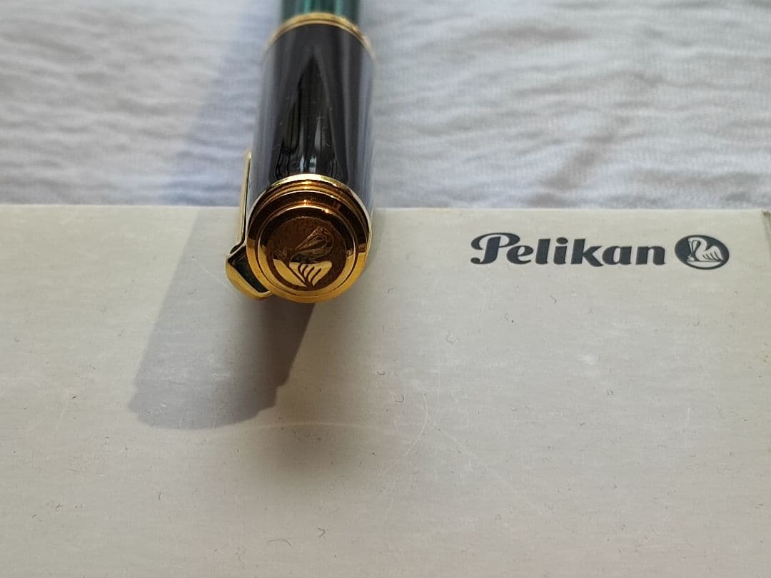 ペリカン スーべレーン M800 緑縞 字幅EF 18C-750　吸入式