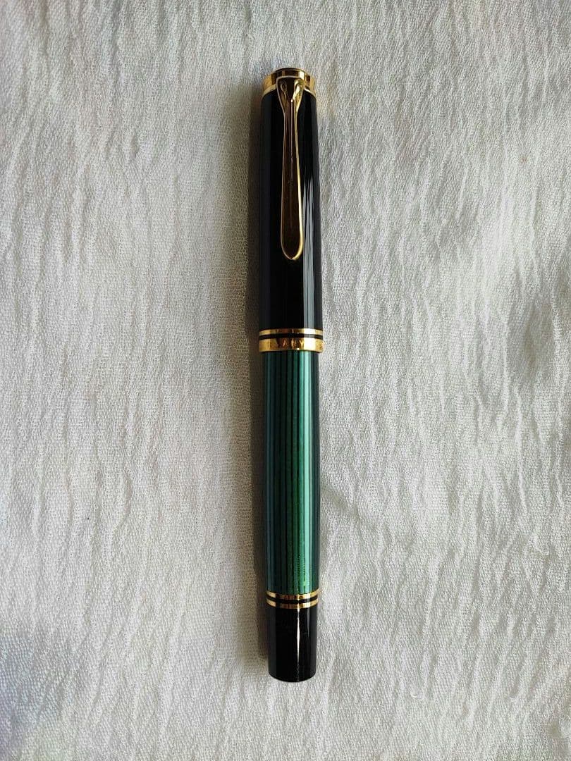 ペリカン スーべレーン M800 緑縞 字幅EF 18C-750　吸入式