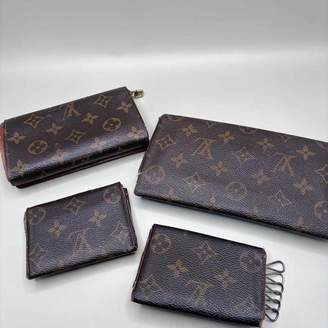 ルイヴィトンLOUIS VUITTON財布大小キーホルダー4点まとめ売り中古品