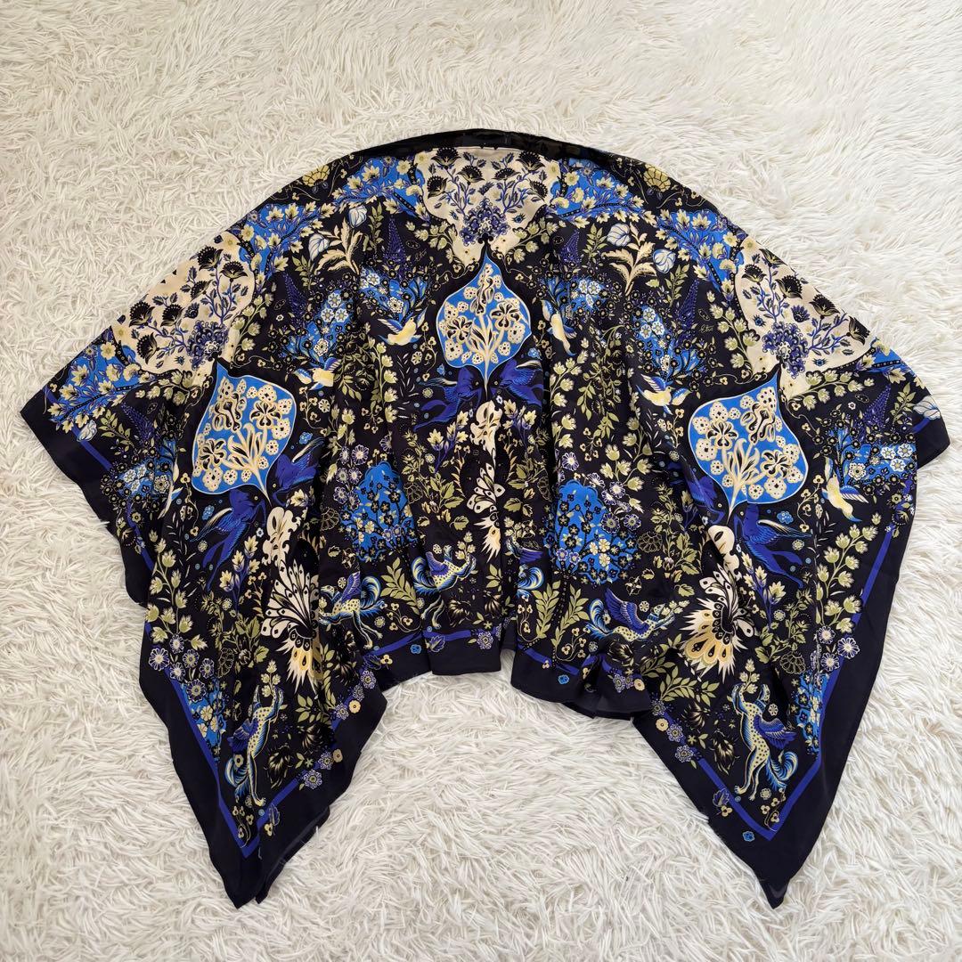ETRO エトロ ペイズリー柄 シルク ポンチョ ケープ 総柄 フリーサイズ