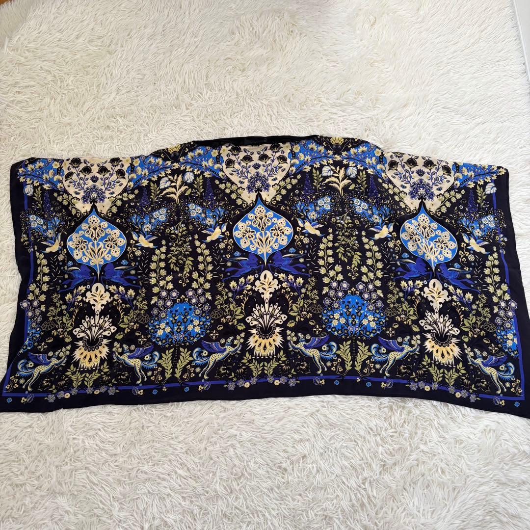 ETRO エトロ ペイズリー柄 シルク ポンチョ ケープ 総柄 フリーサイズ