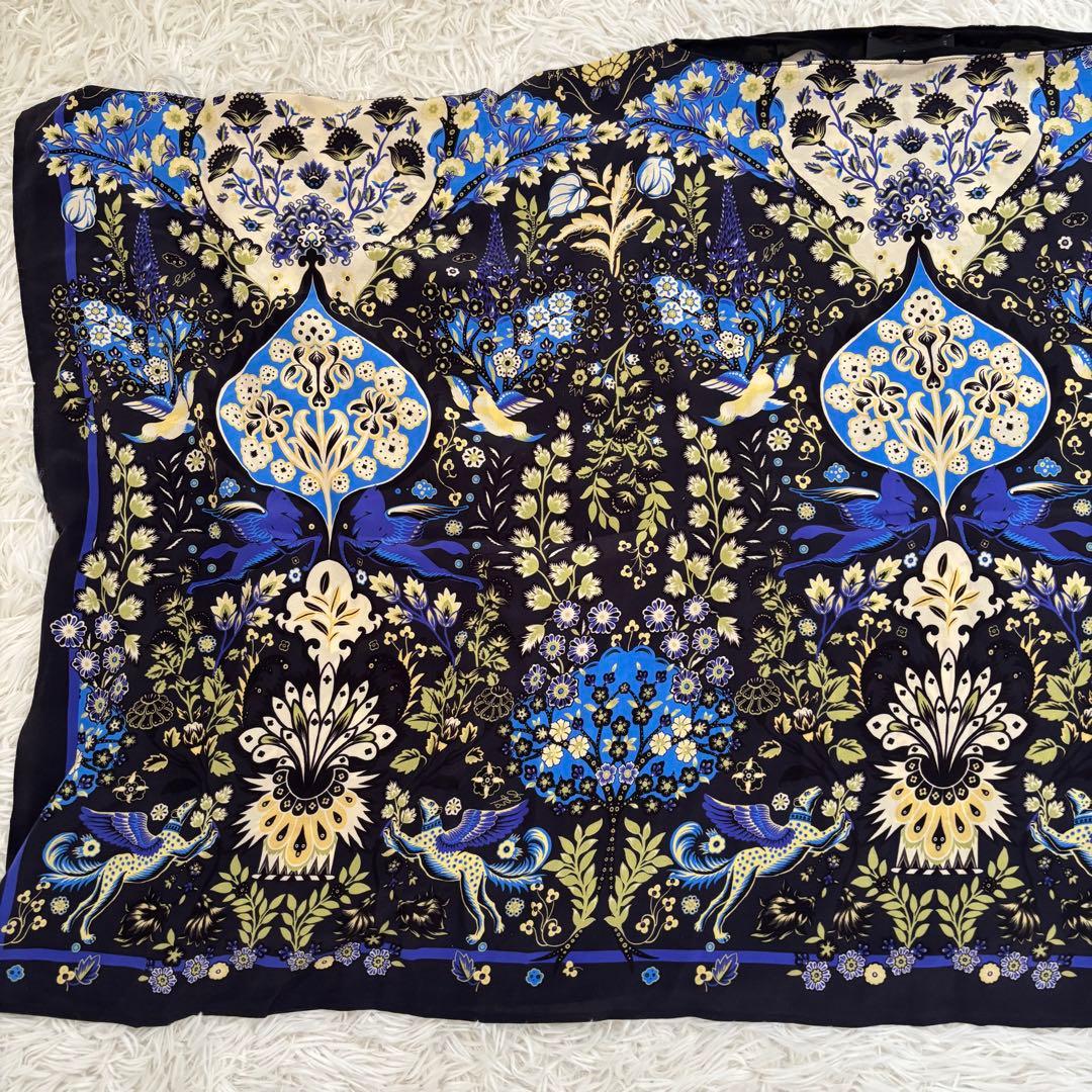 ETRO エトロ ペイズリー柄 シルク ポンチョ ケープ 総柄 フリーサイズ