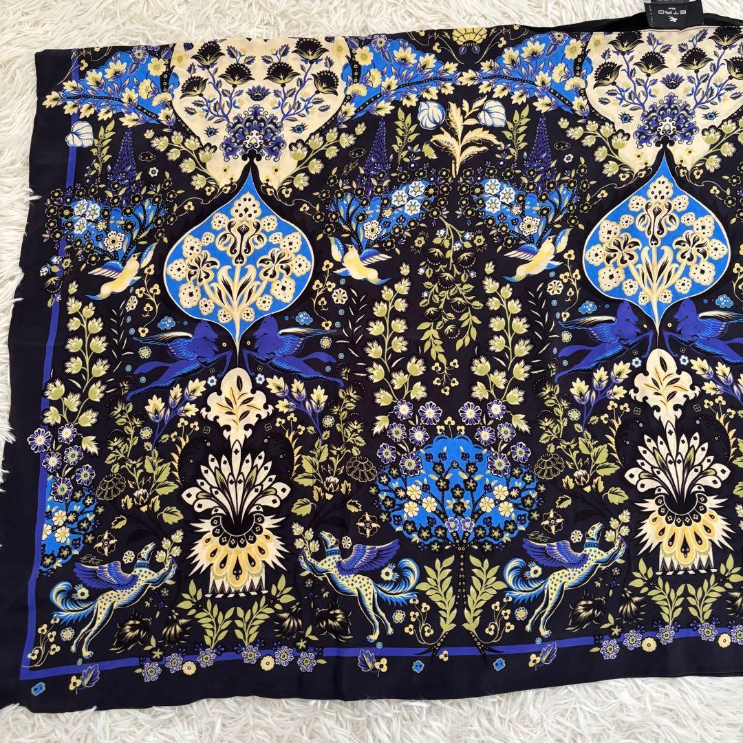 ETRO エトロ ペイズリー柄 シルク ポンチョ ケープ 総柄 フリーサイズ