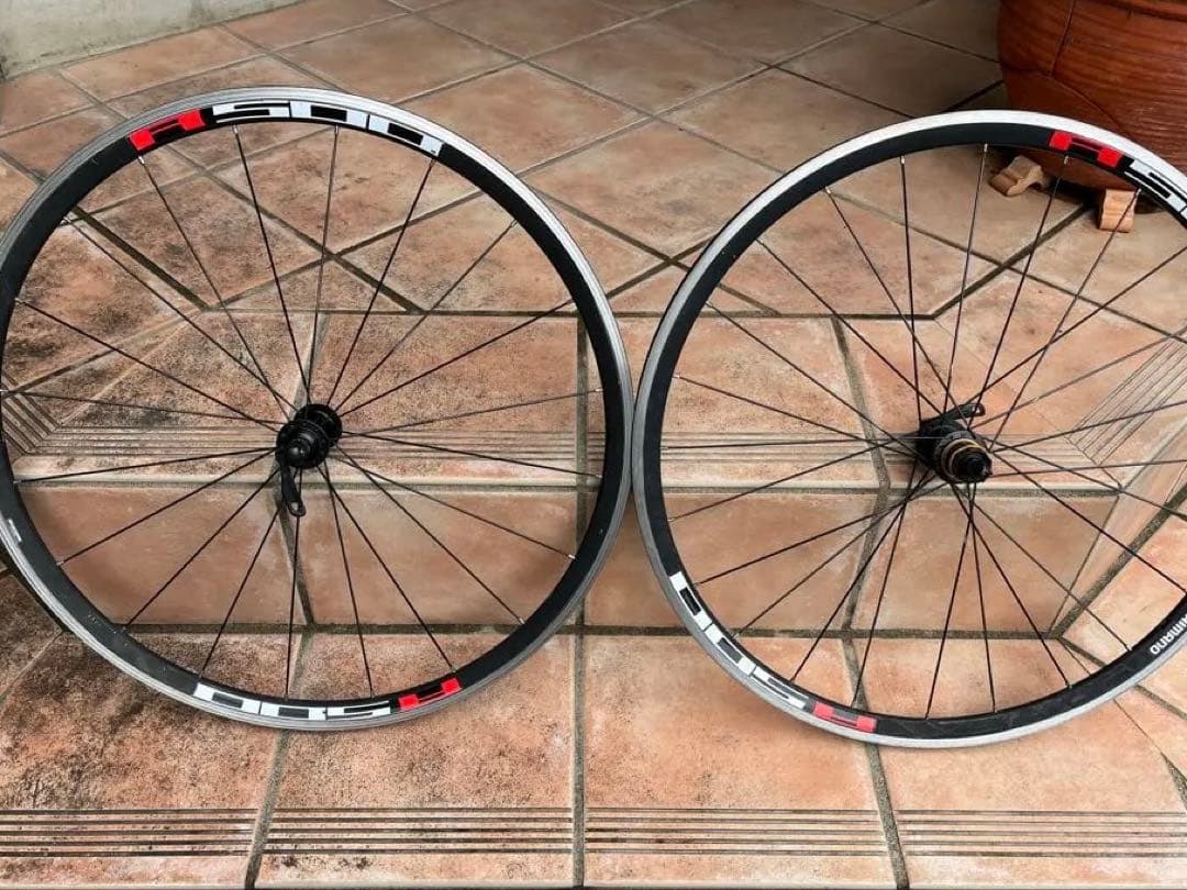 ひ*ぃ様 シマノ　ホイールR501 前後セット　ホイールバック付