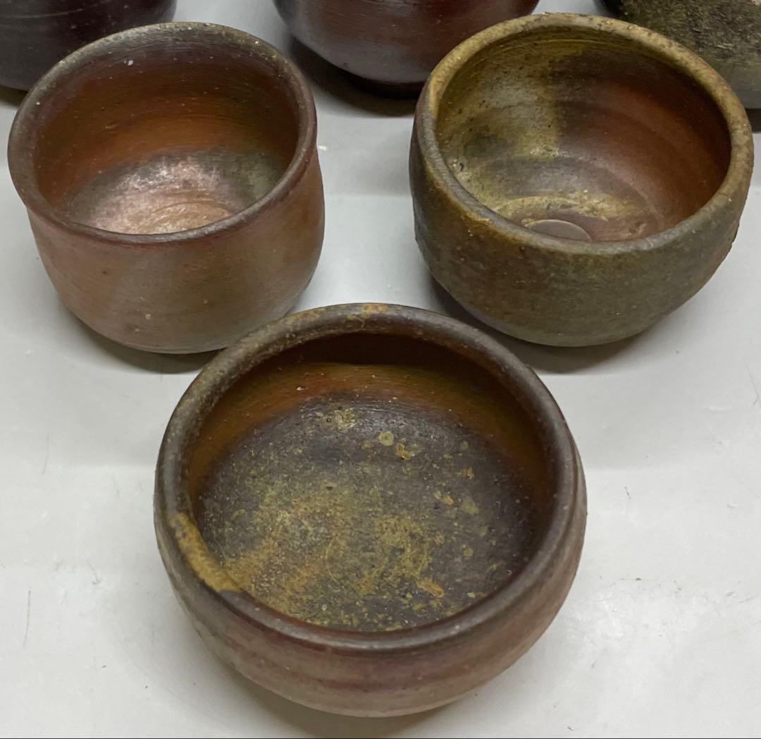 備前焼　ぐい呑　全て在銘　作家作品　10客