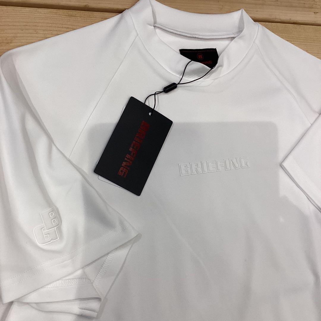新品　BRIEFING STITCHED 3D LOGO HIGHNECK 白M