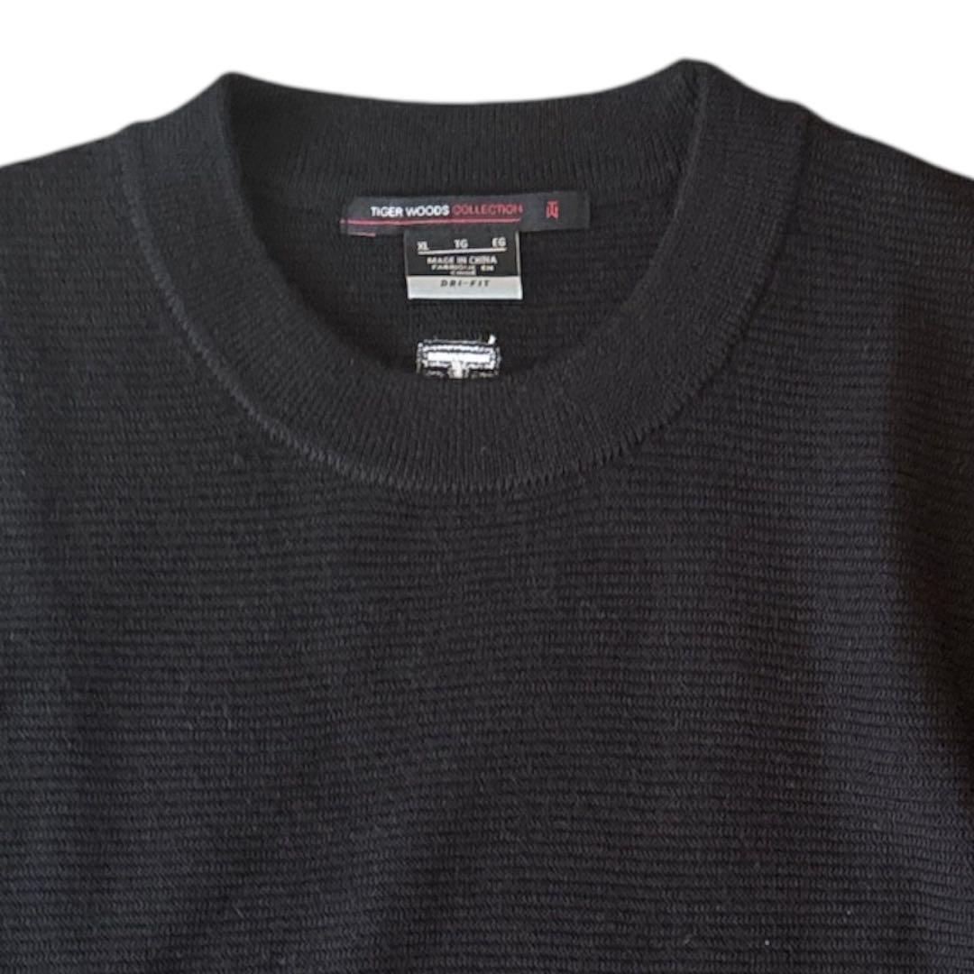 ナイキ タイガーウッズコレクション ニット セーター 黒 DRI-FIT XL