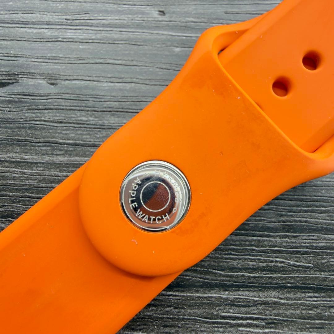 2950 Apple Watch エルメス　オレンジ　スポーツバンド　ラバー