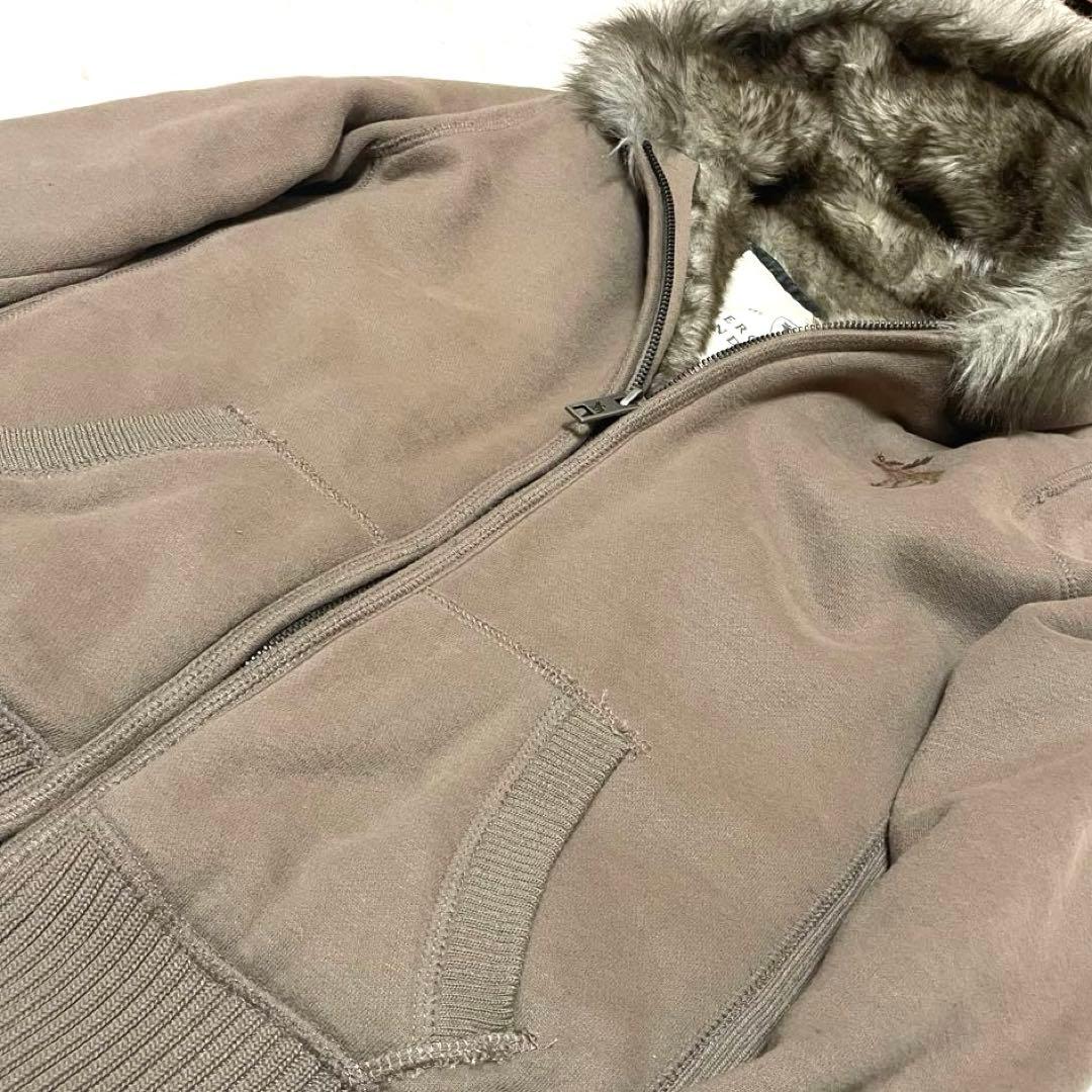アバクロ　パーカー　極暖 S ブラウン　Abercrombie & Fitch