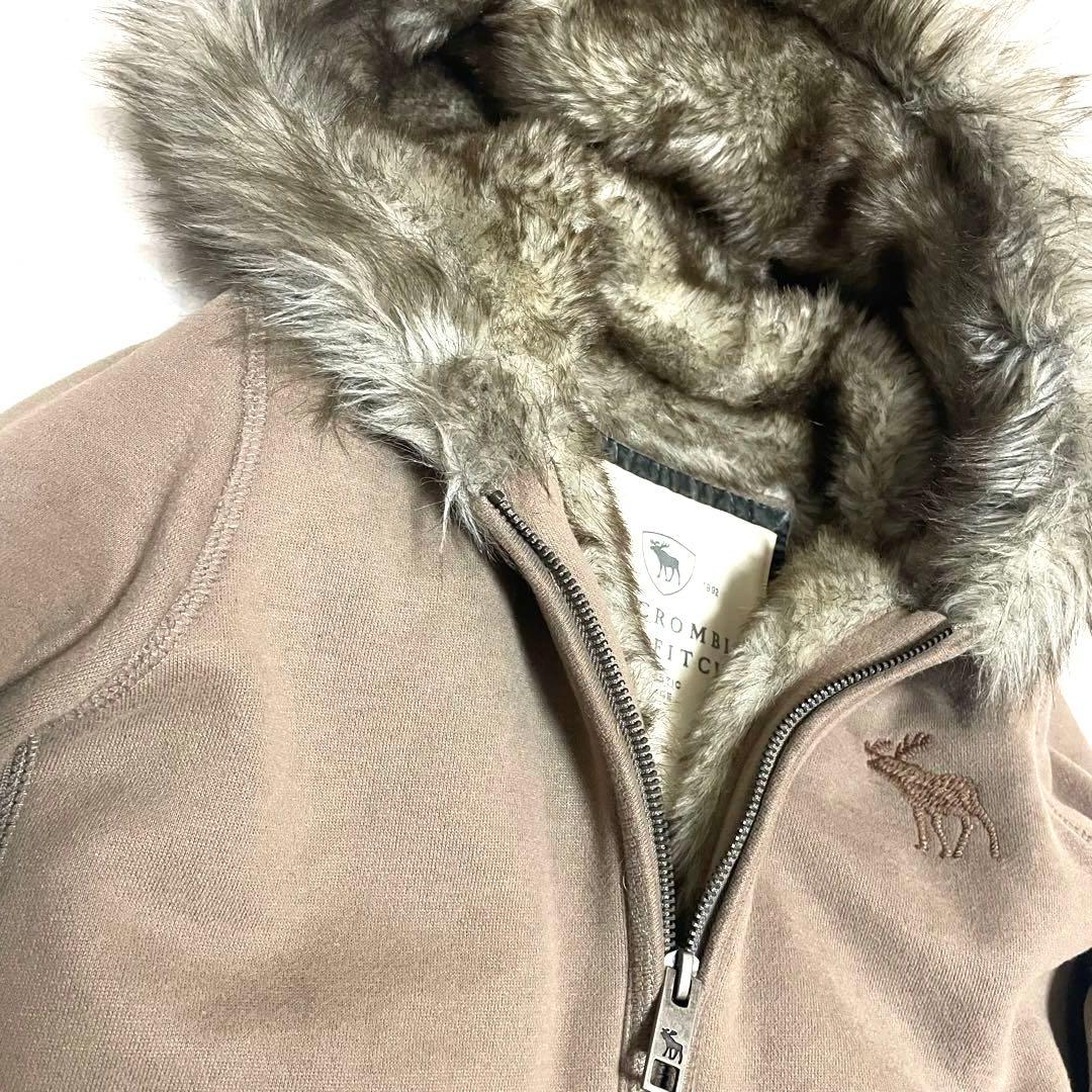 アバクロ　パーカー　極暖 S ブラウン　Abercrombie & Fitch
