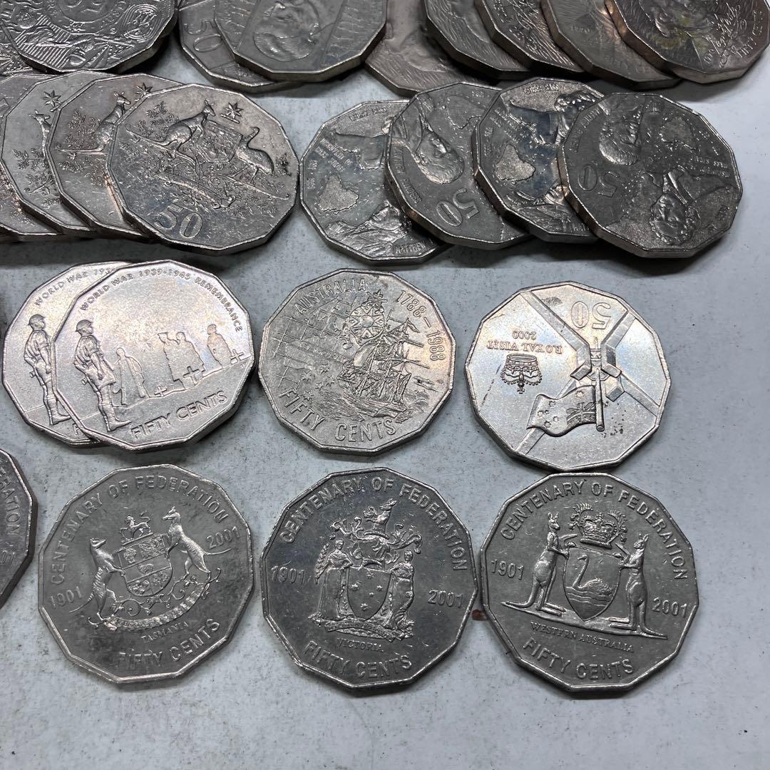 オーストラリア　50セント　記念硬貨　85枚