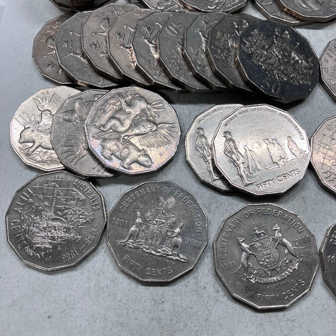 オーストラリア　50セント　記念硬貨　85枚