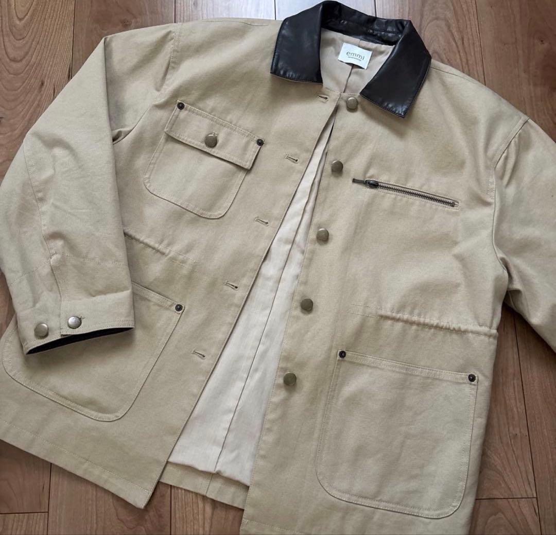 【美品】emmi コットンカバーオールジャケット