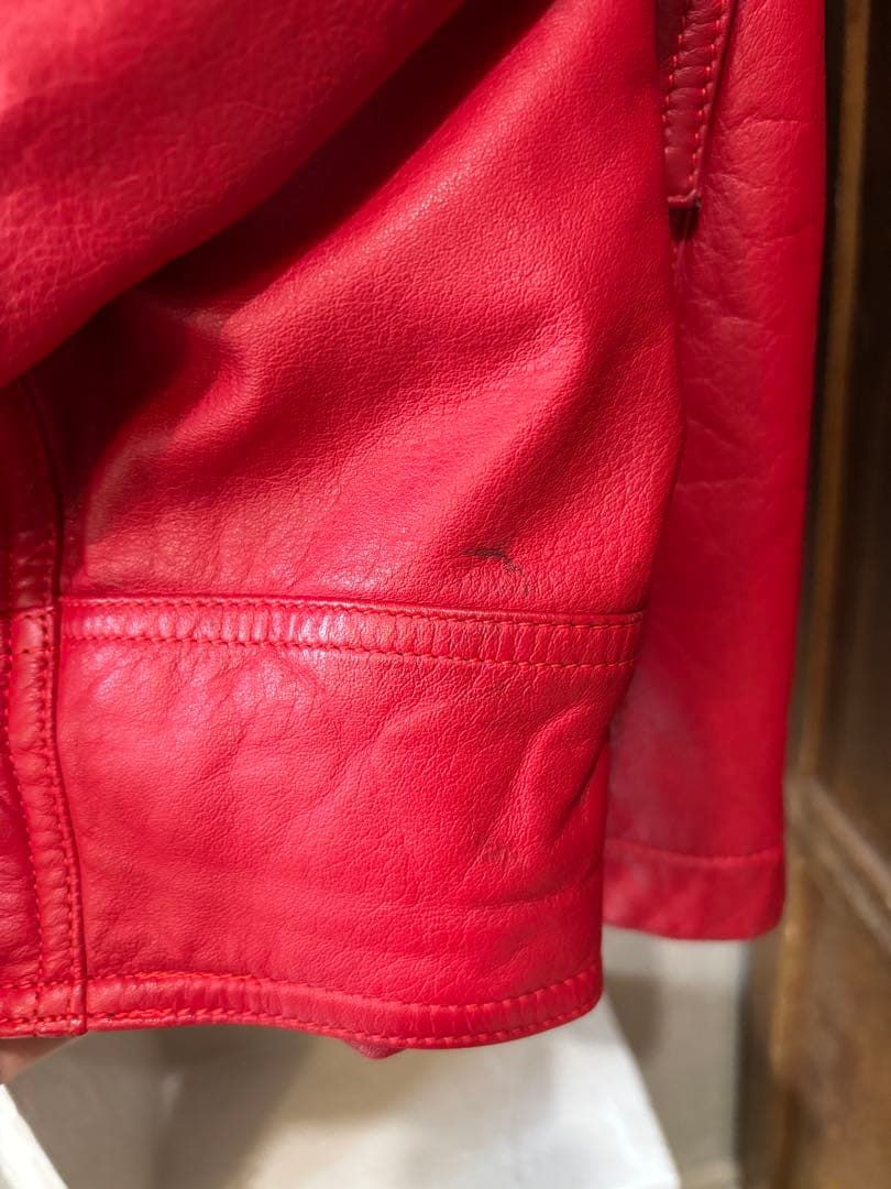 【イッセイミヤケ】HAI SPORTING GEAR 赤レザーマウンテンパーカー