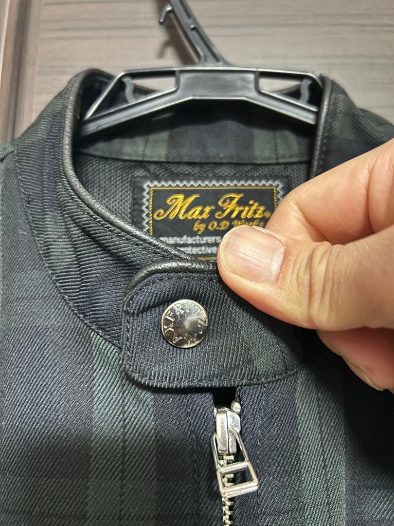 MaxFritz マックスフリッツ タータンチェックシングルライダースジャケット