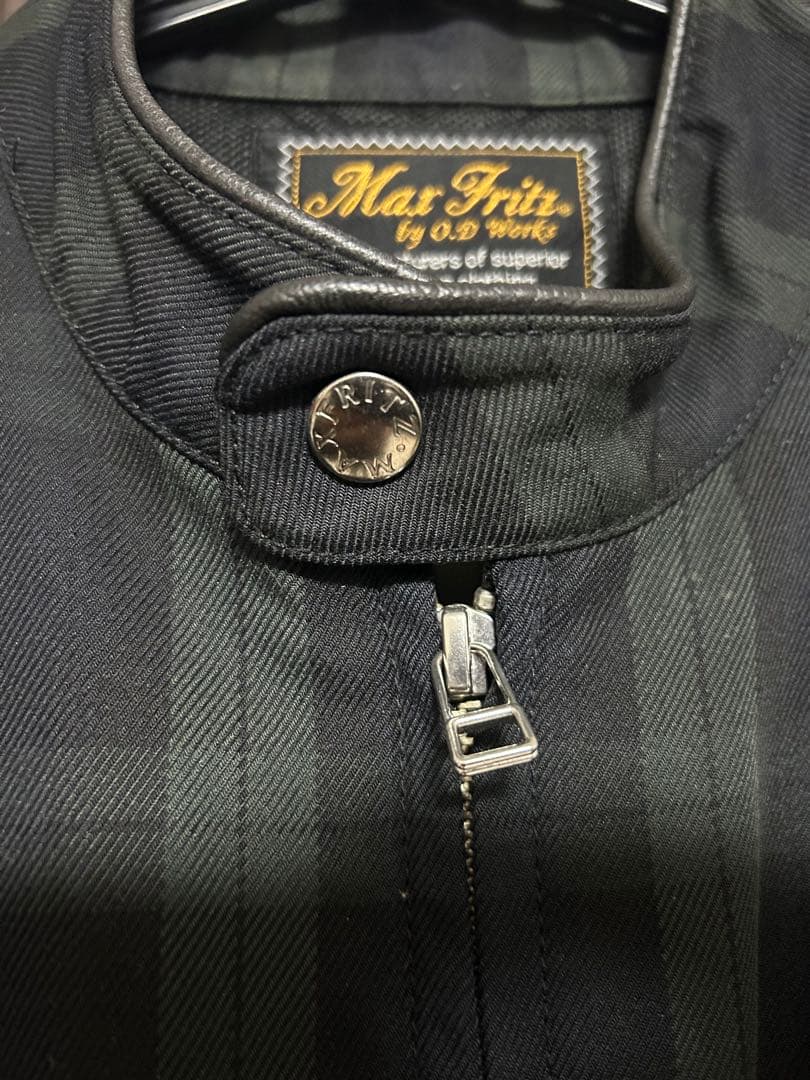 MaxFritz マックスフリッツ タータンチェックシングルライダースジャケット